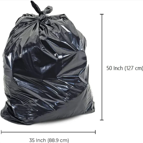 GB3550-S - 35*50 BLACK GARBAGE BAGS – STRONG