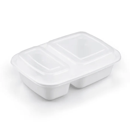 LT32 - 32oz 2 COMP. Plastic Rectangular Container - Set