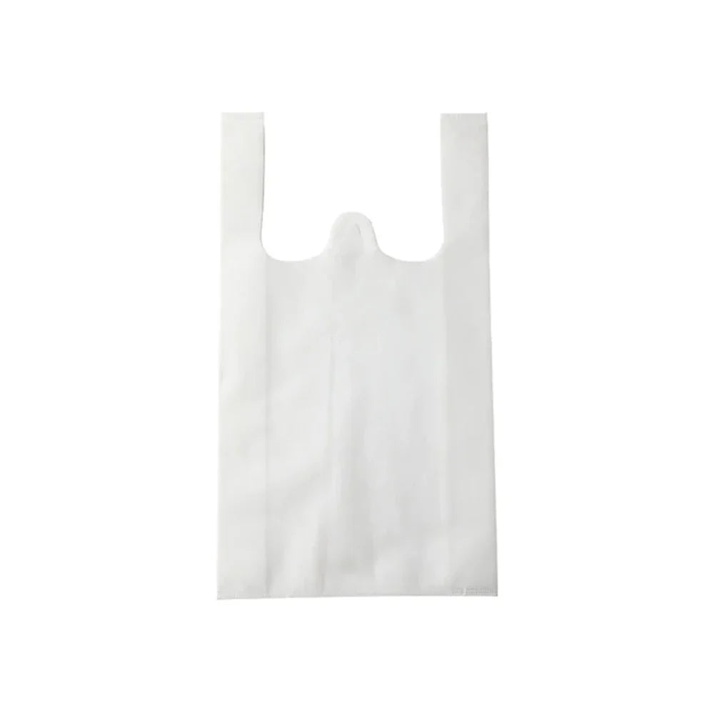 T10W - Medium White Non-Woven T-Shirt Bag
