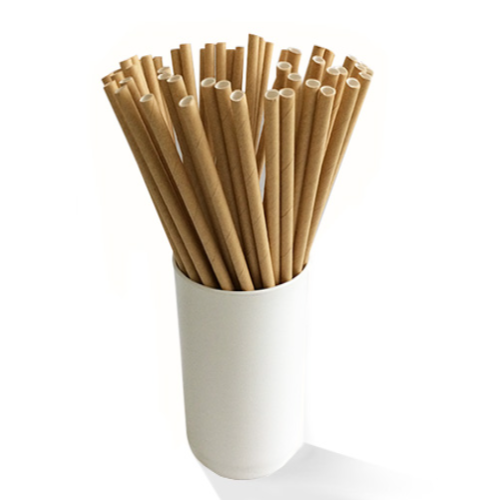 H201-Brown Paper Straws 8mm