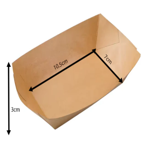 B139 - 2lb Natural Kraft Food Tray 17.4x12.1x2.7cm
