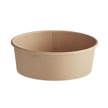 KPB37T - 37oz Kraft Paper Bowl Base 165mm - Fit KPBL165