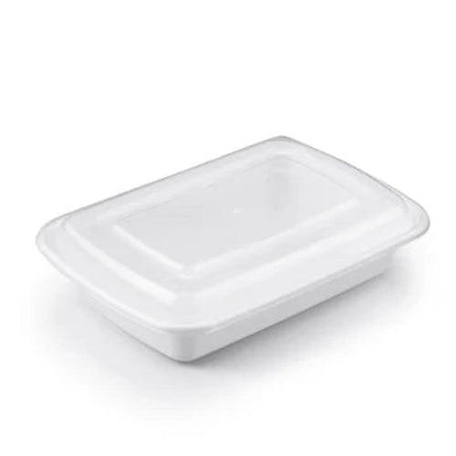 LR28 - 28oz White Rectangular Container - Set