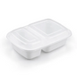 LT32 - 32oz 2 COMP. Plastic Rectangular Container -  Set
