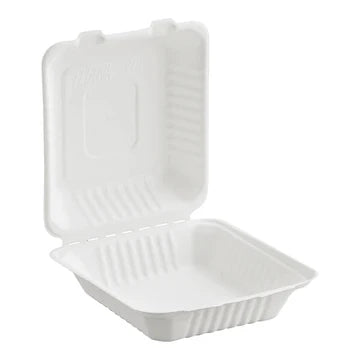 EPS81 - 8inch Sugarcane Clamshell Container