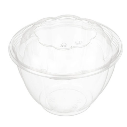 C137L - "Lid" for 32oz clear rose salad bowl