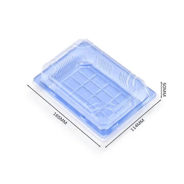 AT03 - 03 Clear Blue Sushi Tray - Set