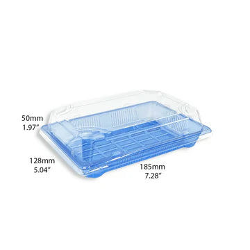 AT05 - 05 Clear Blue Sushi Tray - Set