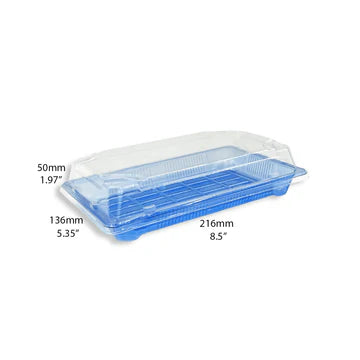 AT07 - 07 Clear Blue Sushi Tray - Set