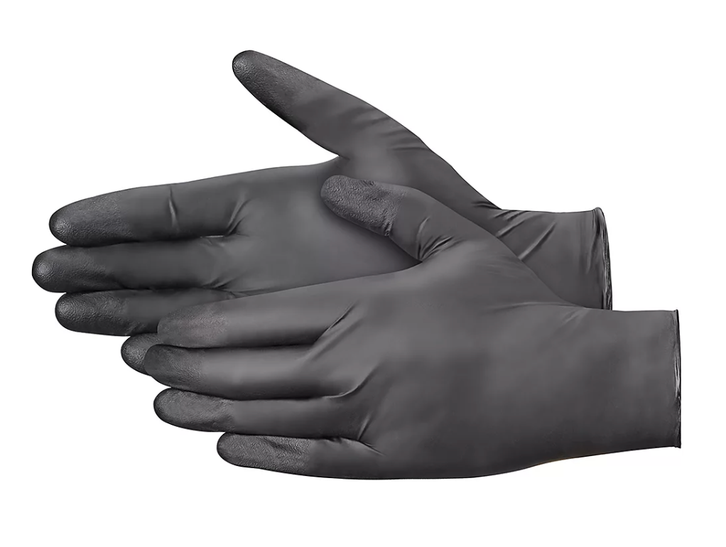 NG106M - 002-E10204-M - Nitrile Gloves Medium  (Black)