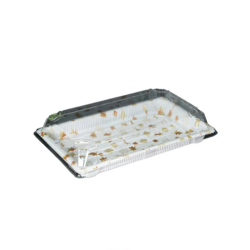 WMST025 - WL-025 White Maple Sushi Tray w/ Lid (C011)